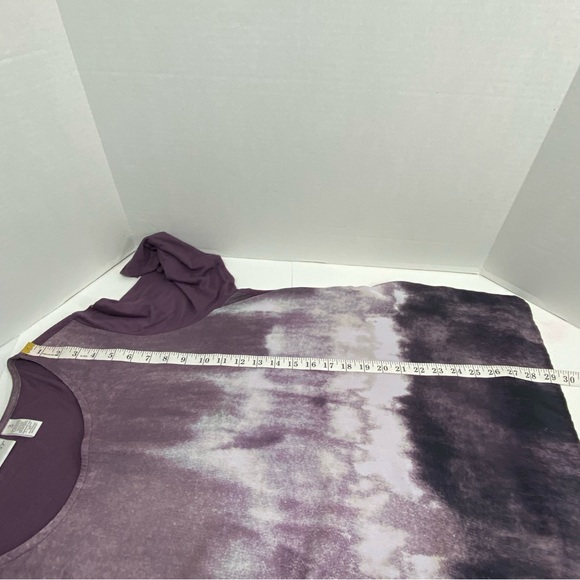 Chicos Zenergy Silky Purple White Abstract Print Size 3=Large 3/4Sleeve Pullover - Picture 4 of 9